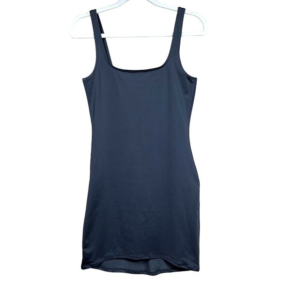 SKIMS Swim Tank Dress Gunmetal Womens Medium - Picture 2 of 12